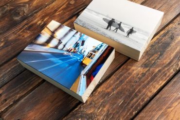 Holzfotos mit Surfmotiven