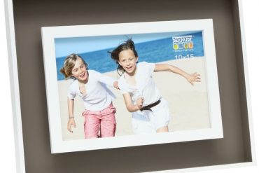 Bilderrahmen mit Tiefeneffekt, brauner Hintergrund